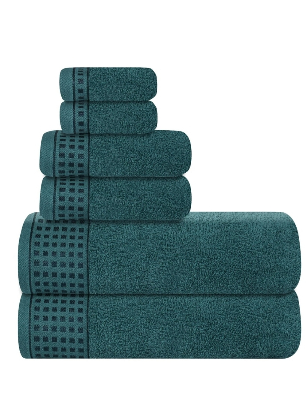 6 Pack Towel Set-Teal